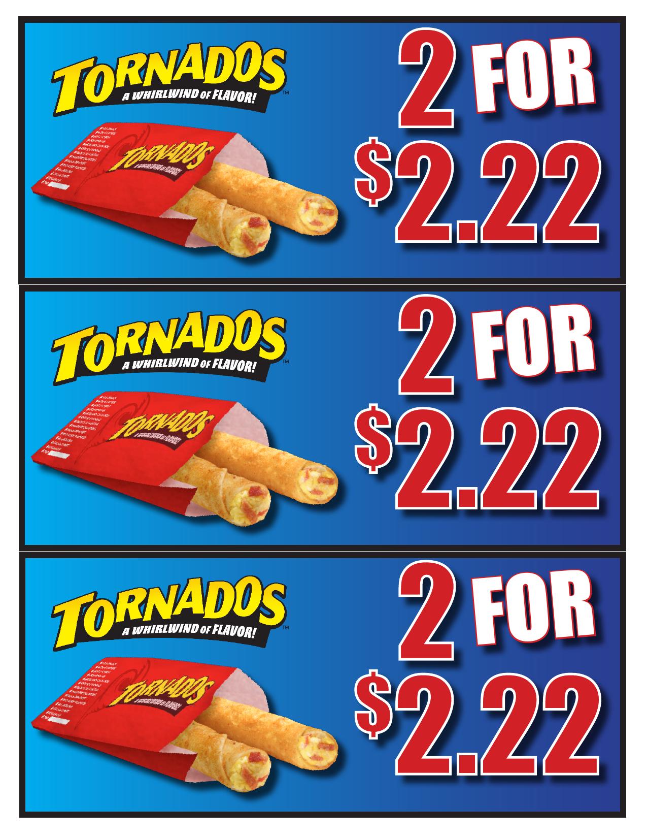 Tornados 2 for 2.22 Cling